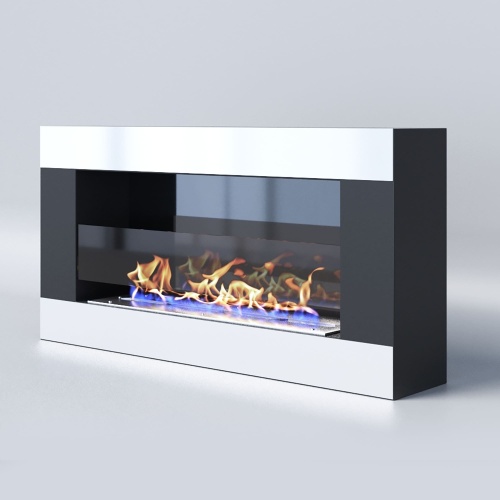 Биокамин "Русский огонь" Модерн 800N настенный (высота 500мм) с защитным стеклом