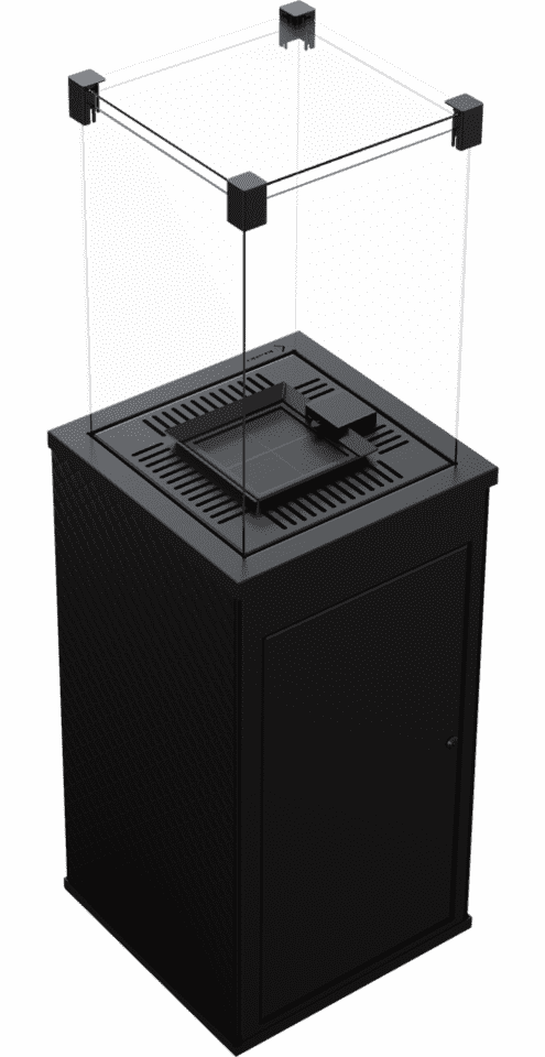 Газовый нагреватель Kratki PATIO/M/G31/37Mbar/S, сталь, с ручным управлением