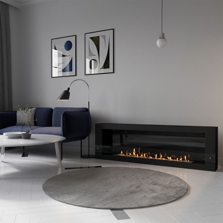 Биокамин SteelHeat WALL GRAND 1800 черный, стемалит по цене 91 140 руб.