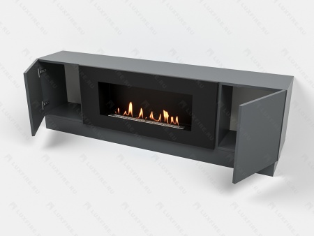 Тумба универсальная Lux Fire "Байкал" 1600, графит, с биокамином 900 по цене 73 854 руб.