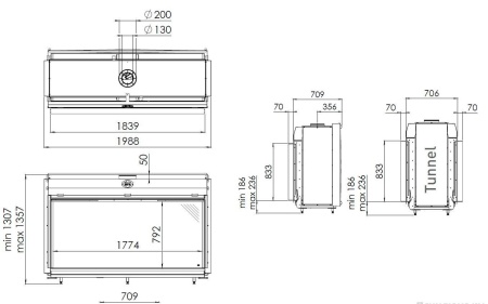 Газовый камин DRU Cosmo RCH