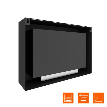 Биокамин SteelHeat WALL ONE 800 черный, стемалит по цене 29 505 руб.