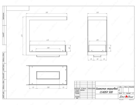 Биокамин SteelHeat FRONT 500 по цене 27 000 руб.